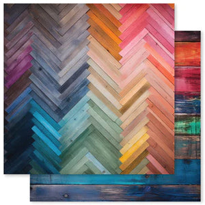 Paper Rose - Rainbow Wood 12x12 Paper Collection