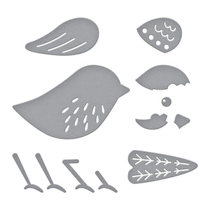 Little Chickadee Etched Dies from the Just Wanted To Say Collection