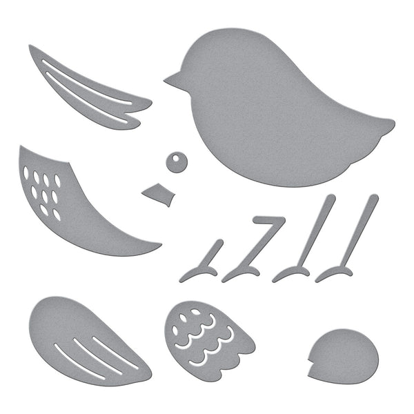 Sweet Birdie Etched Dies from the Just Wanted To Say Collection