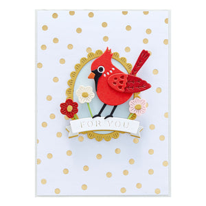 Tweet Cardinal Etched Dies