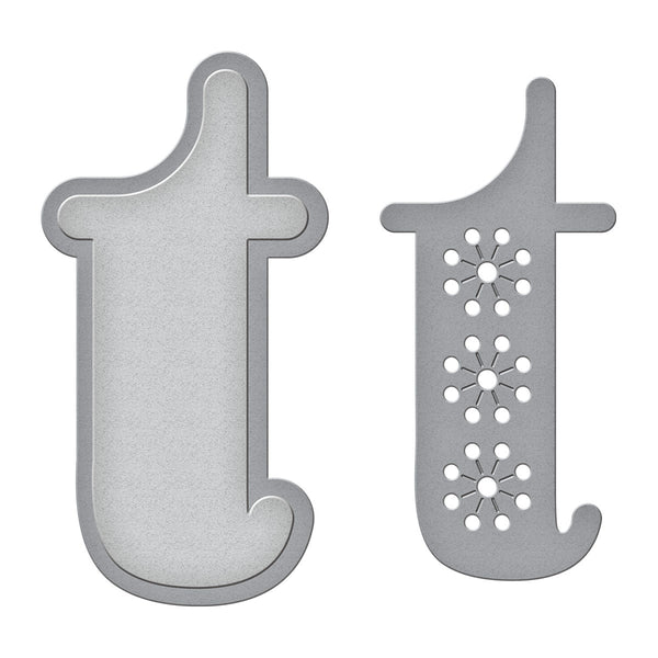 Stitched t Etched Dies from the Stitched Alphabet Collection