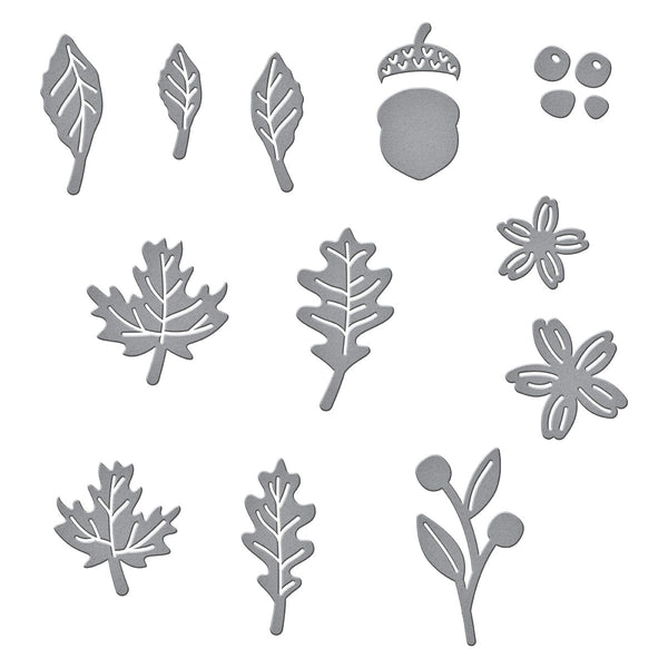 Mini Fall Blooms Etched Dies from the Fall Traditions Collection