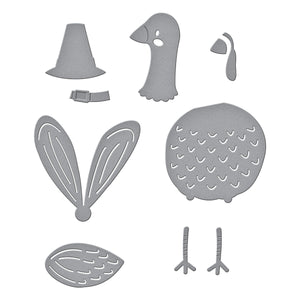 Happy Turkey Day Etched Dies from the Fall Traditions Collection