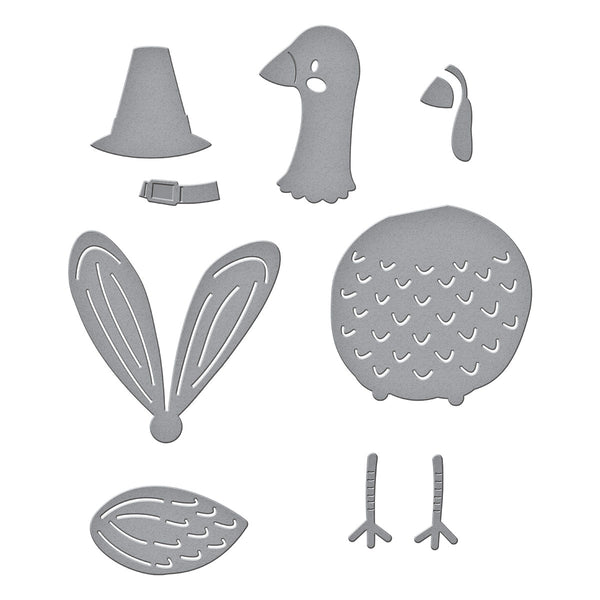 Happy Turkey Day Etched Dies from the Fall Traditions Collection