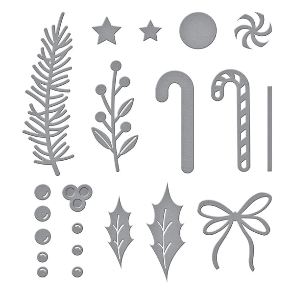 Parcel & Post Christmas Decorations Etched Dies from the Parcel & Post Collection