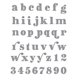 Be Bold Lowercase Alphabet and Numbers Etched Dies from the Be Bold Collection