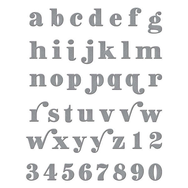 Be Bold Lowercase Alphabet and Numbers Etched Dies from the Be Bold Collection