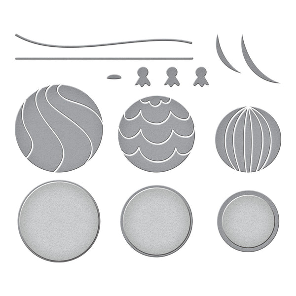 Color Block Balloons Etched Dies from the Birthday Celebrations Collection