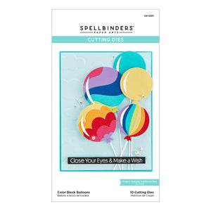 Color Block Balloons Etched Dies from the Birthday Celebrations Collection