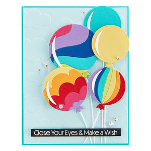 Color Block Balloons Etched Dies from the Birthday Celebrations Collection