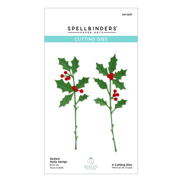 Sealed Holly Sprigs Etched Dies from Sealed for the Holidays Collection