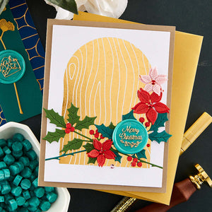 Sealed Holly Sprigs Etched Dies from Sealed for the Holidays Collection