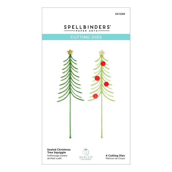 Sealed Christmas Tree Squiggle Etched Dies from Sealed for the Holidays Collection