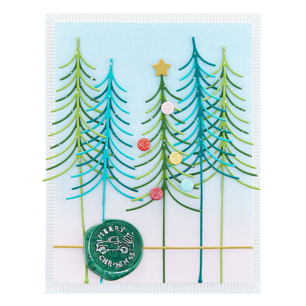 Sealed Christmas Tree Squiggle Etched Dies from Sealed for the Holidays Collection