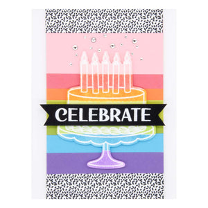 Birthday Basics Etched Dies by Simon Hurley for Coordinating Stamp Set