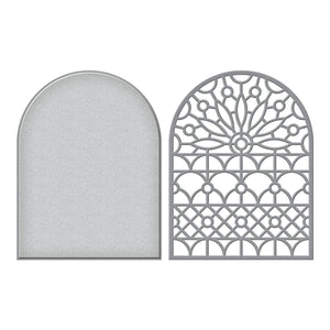 Stained Glass Window Etched Dies from the Metamorphosis Collection by Simon Hurley