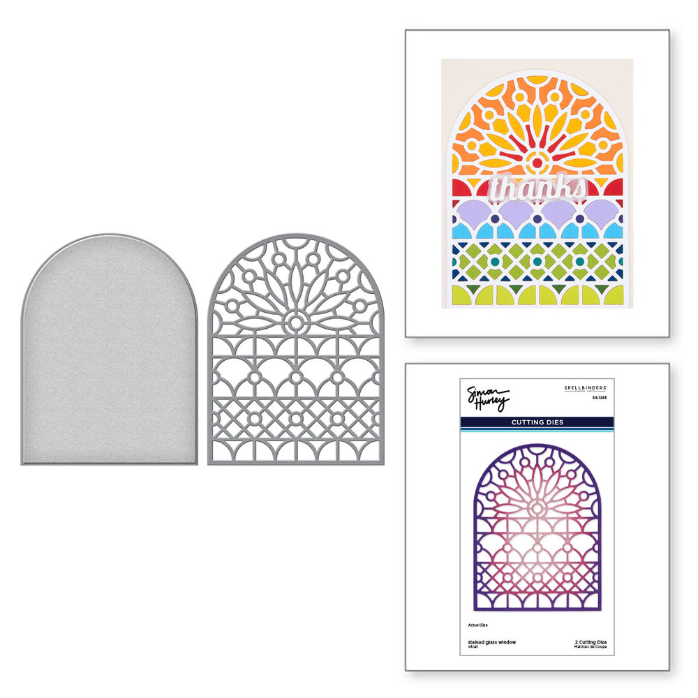 Stained Glass Window Etched Dies from the Metamorphosis Collection by Simon Hurley