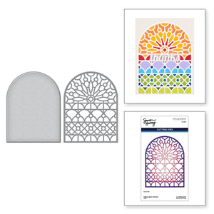 Stained Glass Window Etched Dies from the Metamorphosis Collection by Simon Hurley