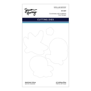 Sketched Citrus Etched Dies for Coordinating Stamp Set by Simon Hurley