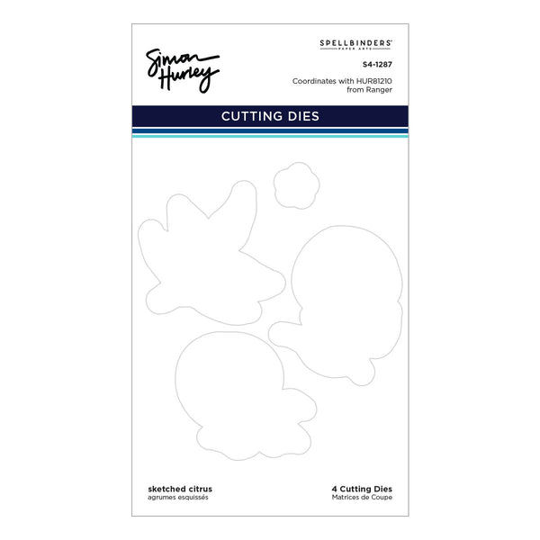 Sketched Citrus Etched Dies for Coordinating Stamp Set by Simon Hurley