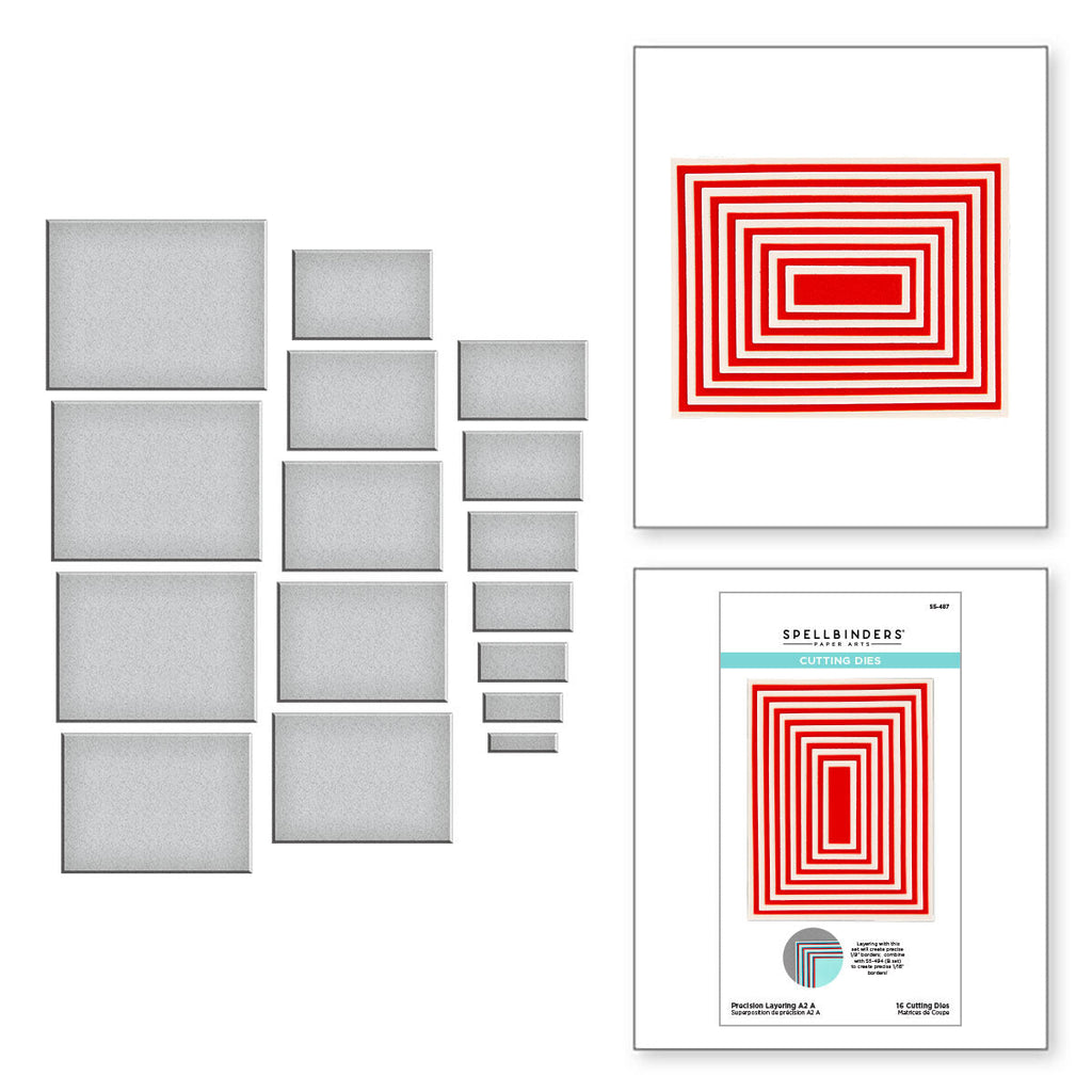 Precision Layering A2 A Etched Dies from the Precision Layering Basics Collection (S5-487) Combo Image