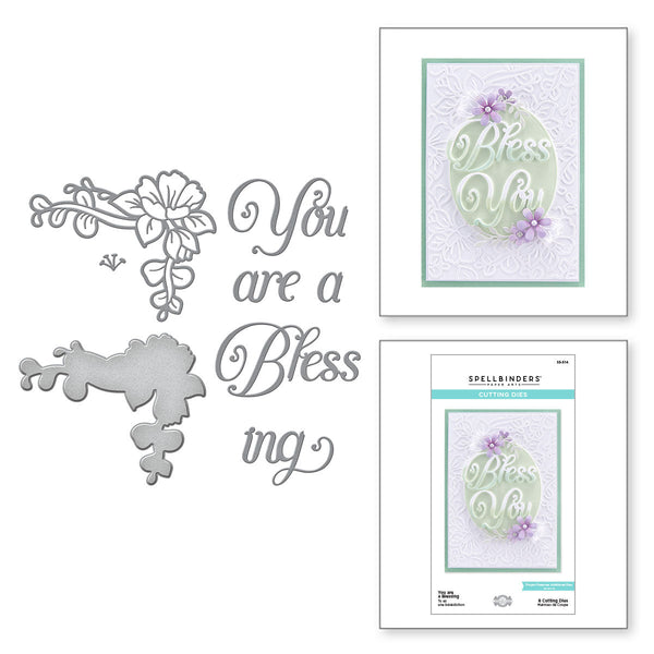  You are a Blessing Etched Dies from The Right Words Collection by Becca Feeken (S5-514) combo product image.