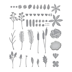 Holiday Blooms Etched Dies from the Celebrate the Season Collection