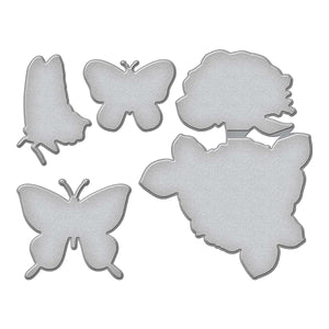Butterfly Kisses Etched Dies by Simon Hurley for Coordinating Stamp Set