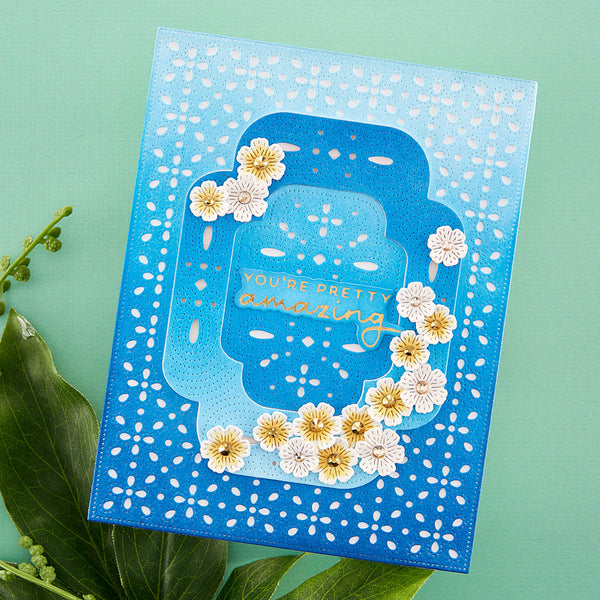 Four Petal Thank You Floral Etched Dies from the Four Petal Collection