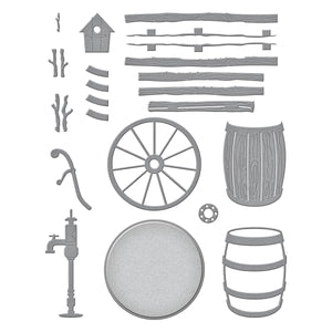 Rustic Garden Etched Dies from the Country Road Collection by Annie Williams