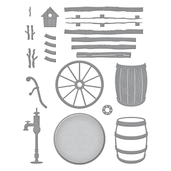 Rustic Garden Etched Dies from the Country Road Collection by Annie Williams
