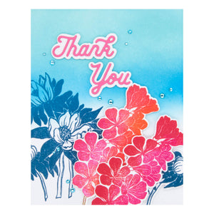 Inked Blooms Etched Dies by Simon Hurley for Coordinating Stamp Set
