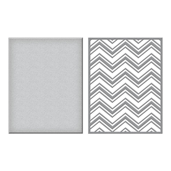 Zig Zag Chevron Etched Dies from the Photosynthesis Collection by Simon Hurley