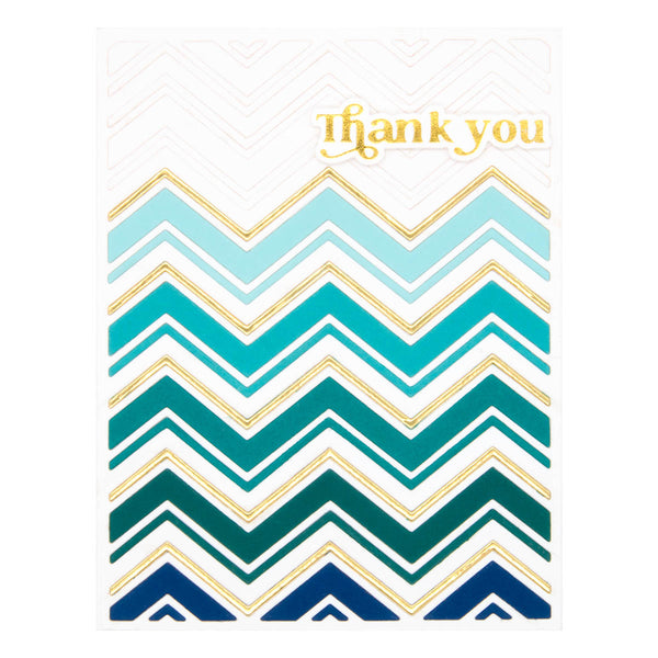 Zig Zag Chevron Etched Dies from the Photosynthesis Collection by Simon Hurley