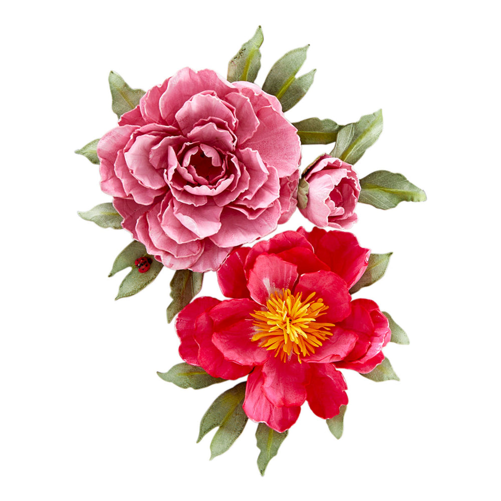 Double & Single Peonies Etched Dies Susan Tierney-Cockburn