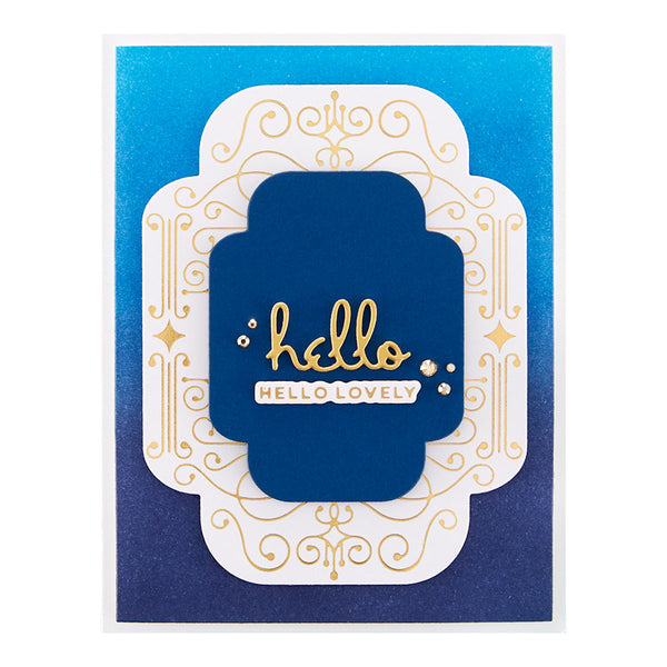 Thanks Enclosed Sentiments Etched Dies from the Four Petal Collection