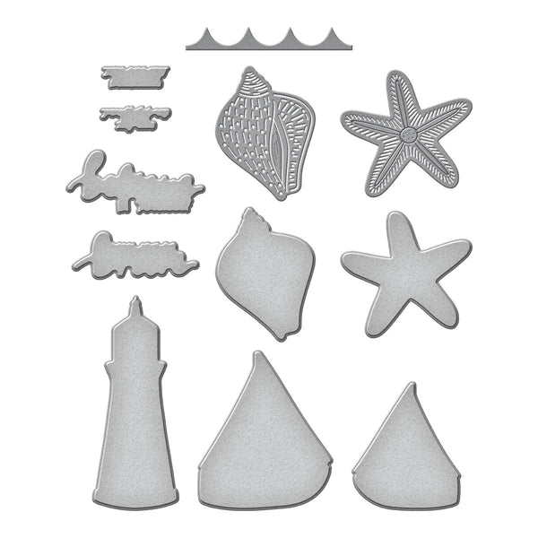 Smooth Sailing Etched Dies for Coordinating Stamp Set by Simon Hurley