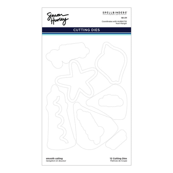 Smooth Sailing Etched Dies for Coordinating Stamp Set by Simon Hurley