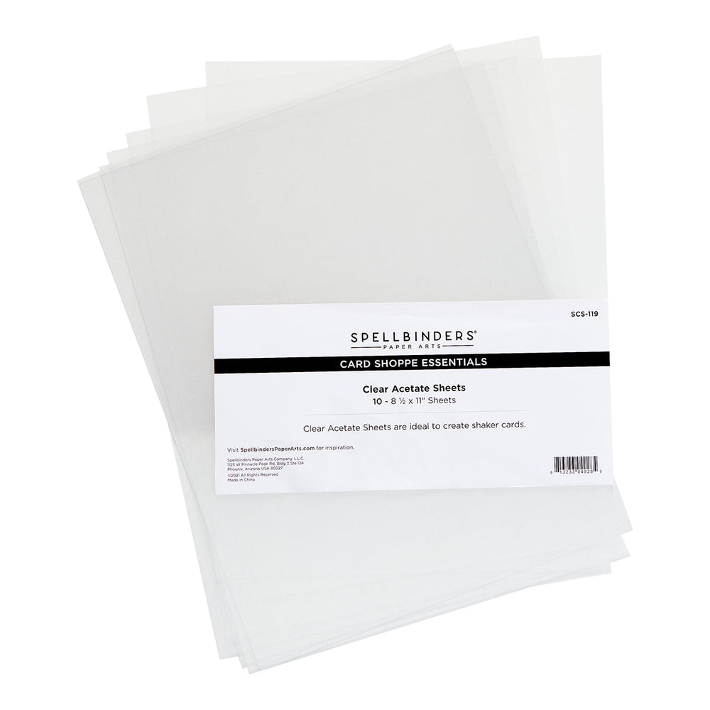 Clear Acetate Sheets from the Card Shoppe Essentials Collection