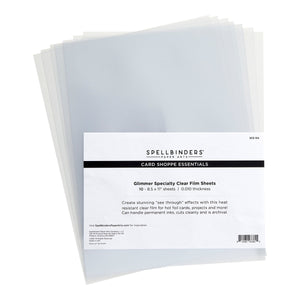 Glimmer Specialty Clear Film (Acetate) Sheets 8 1/2" x 11" - 10 pack