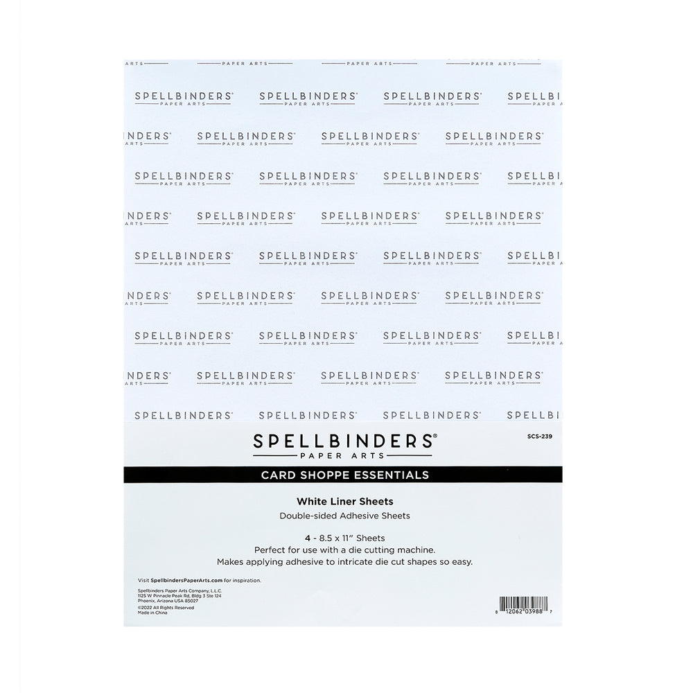 White Liner Sheets - 8.5" x 11" - 4 Pack