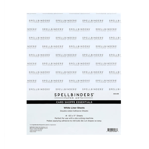 White Liner Sheets - 8.5" x 11" - 4 Pack