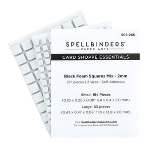 Black Foam Adhesive Squares Mix - 2MM