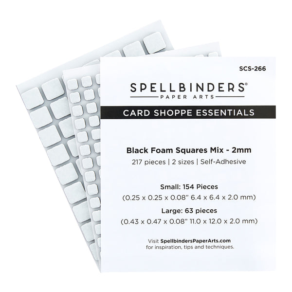 Black Foam Adhesive Squares Mix - 2MM