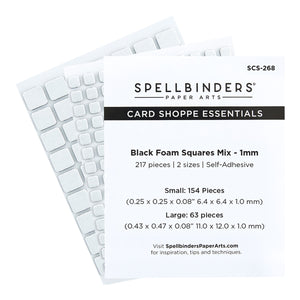 Black Foam Adhesive Squares Mix - 1MM