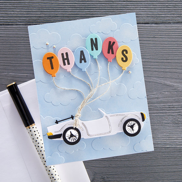 Head in the Clouds Embossing Folder from the Open Road Collection