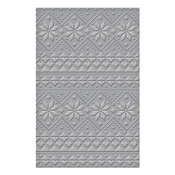 Ski Lodge Embossing Folder from the Winter Tales Collection by Zsoka Marko