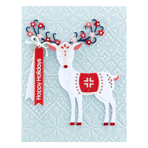 Ski Lodge Embossing Folder from the Winter Tales Collection by Zsoka Marko