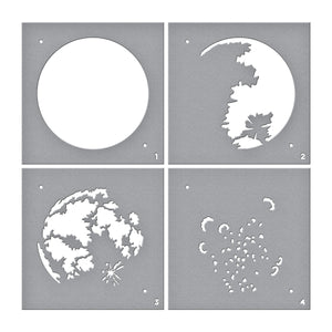 Layered Full Moon Stencil from Celestial Zodiacs Collection