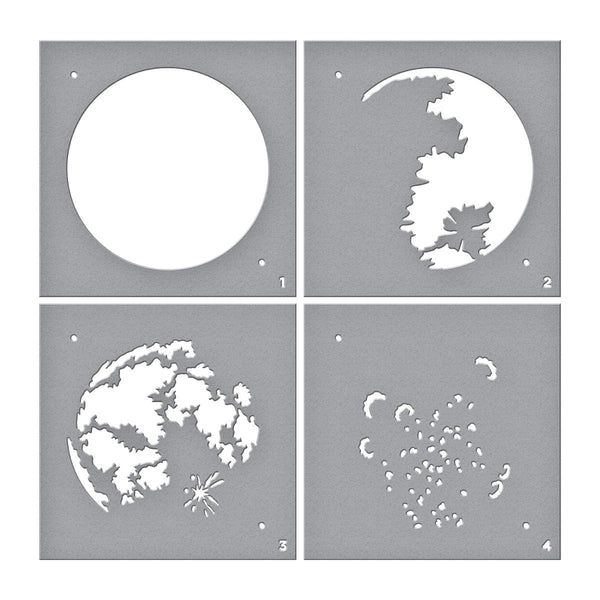Layered Full Moon Stencil from Celestial Zodiacs Collection